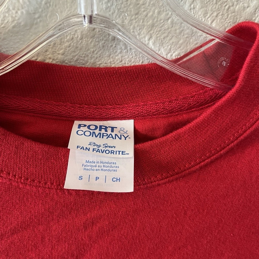 Coca Cola Sweatshirt Size Small Red Embroidered Crewneck Classic Coke Holiday - Picture 3 of 13